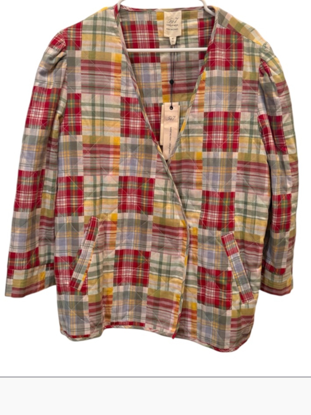 Cinq à Sept Triss Quilted Organic Cotton Wrap Jacket, Medium NWT